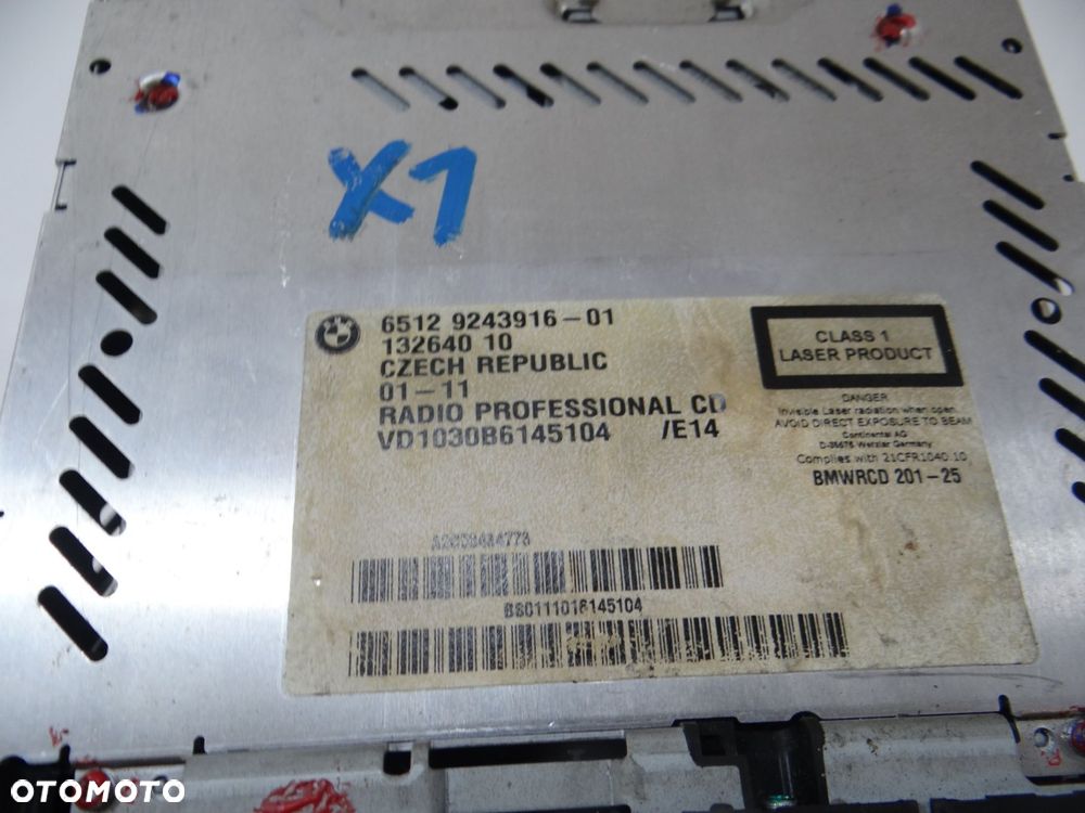 RADIO CD PROFESSIONAL BMW X1 E84 9243916 - 6