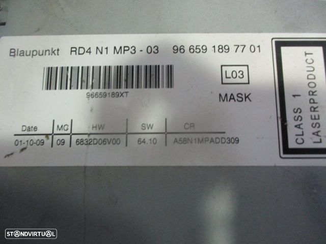 Radios 966591897701 PEUGEOT 3008 2009 - 1