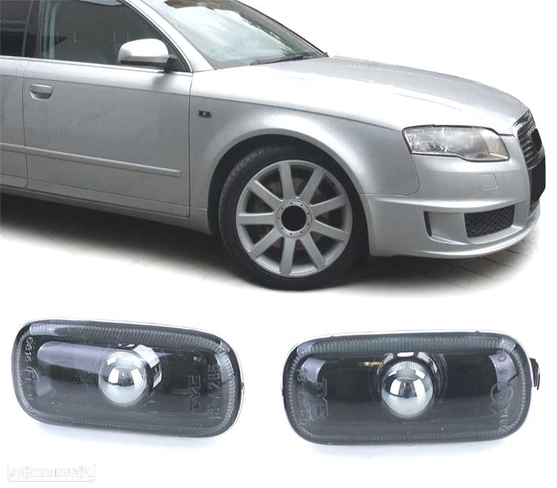 INTERMITENTES LATERAIS AUDI A4 00-04 VIDRO CLARO PRETO - 1