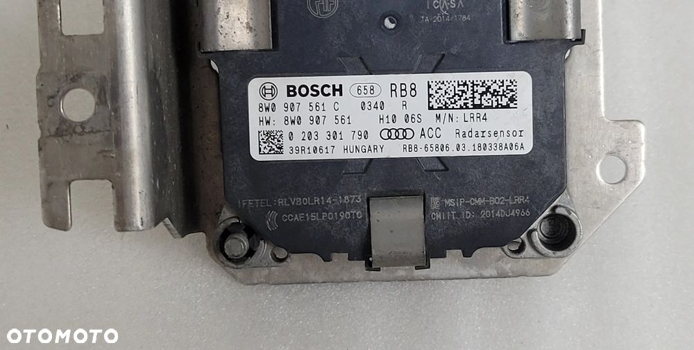 RADAR CZUJNIK BOSCH ACC PRAWY AUDI A4 B9 A5 8W0907561C 8W0907574 - 3