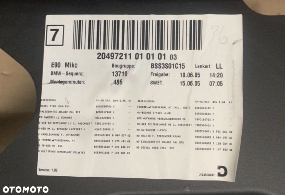 Tunel środkowy podłokietnik bmw 3 e90 e91 e92 - 5