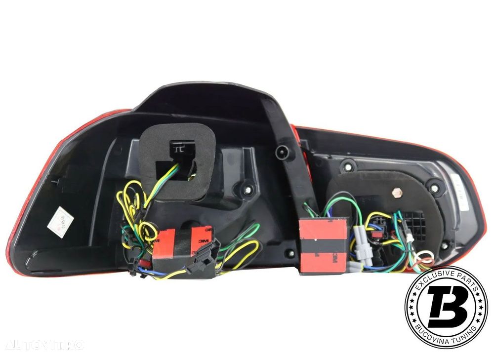 Stopuri Full LED compatibile cu VW Golf 6 VI R20 Cherry Red Design - 14