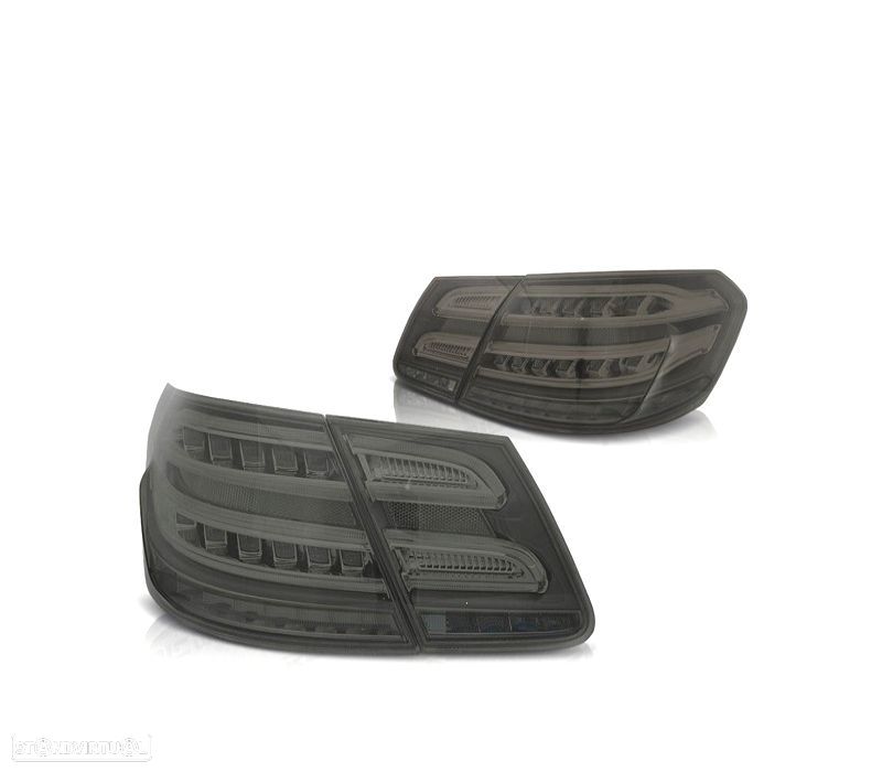 FAROLINS TRASEIROS PARA MERCEDES CLASSE E W212 09-13 LED CROMADO FUMADO - 1