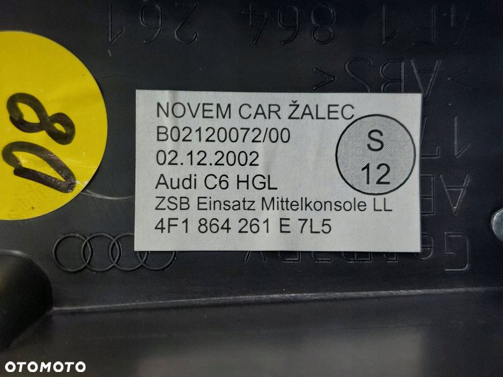 RAMKA KONSOLI ŚRODKOWA  AUDI A6 C6 4F1862533A 4F1864261E 4F1857951A - 9