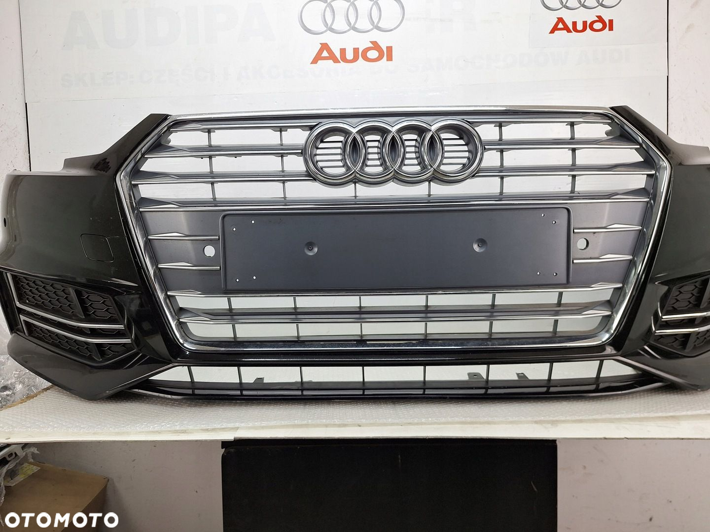 ZDERZAK AUDI S4 A4 S-LINE B9 8W 2017-2019 GRILL ATRAPA PRZED LIFTEM OE ASO - 2
