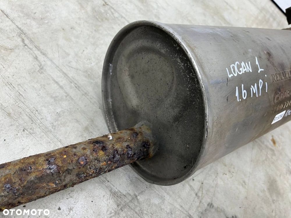 Wydech Dacia Logan 1 I 05-14r. 1.4 1.6 MPI benzyna tłumik końcowy środkowy rura KOMPLET 8200774459 - 10