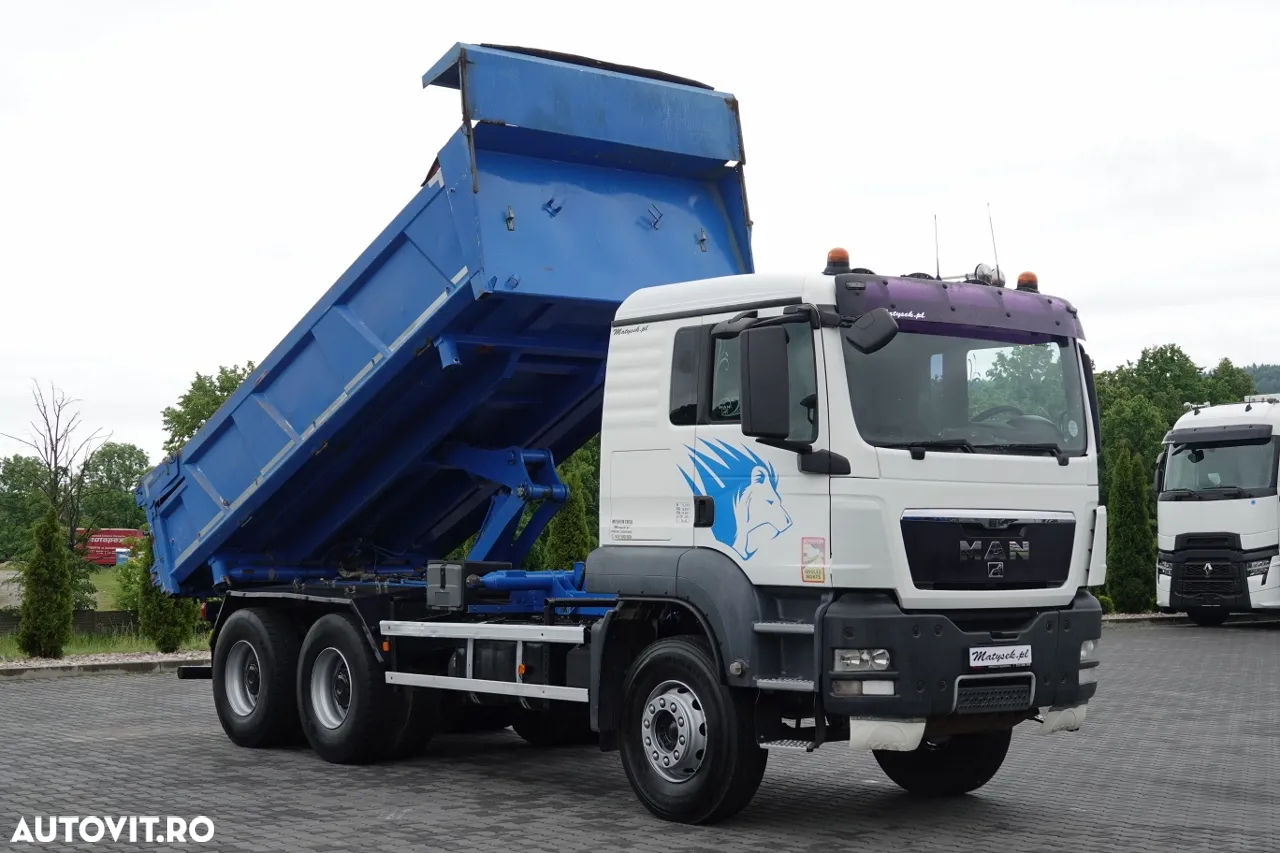 MAN TGS 26.360 / 6x4 / 2 FETE TIPPER / HYDROBRA / BORDMATIC / IMPORTAT - 3