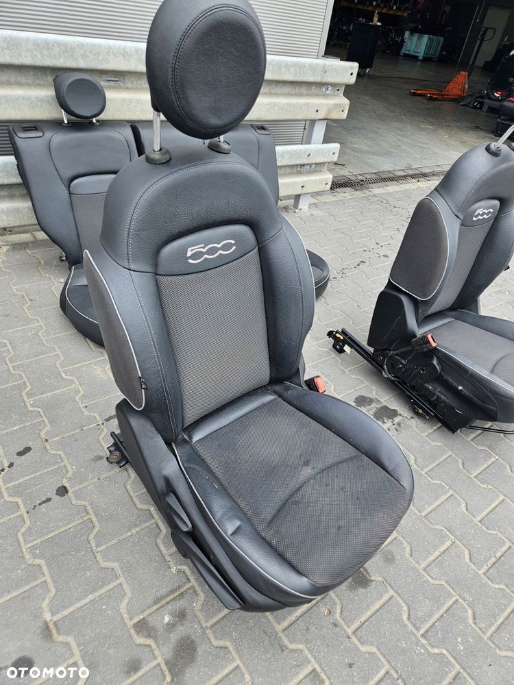 fotele wnętrze półskóra tapicerka fiat 500x - 2