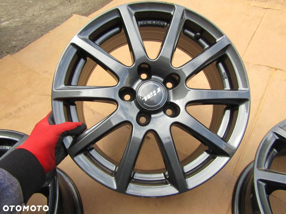 4x Felgi Aluminiowe 16 Kia Ceed I II III Niro Venga / Hyundai i30 II III ix35 ix20 Tucson Elantra Mitsubishi Lancer Outlander ASX Peugeot 4007 4008 Citroen C4 Aircross Mazda 3 5 6 CX-3 CX-5 CX-30 / 6,5 j 5x114,3 piasta 67,1 mm RIAL GERMANY - 18