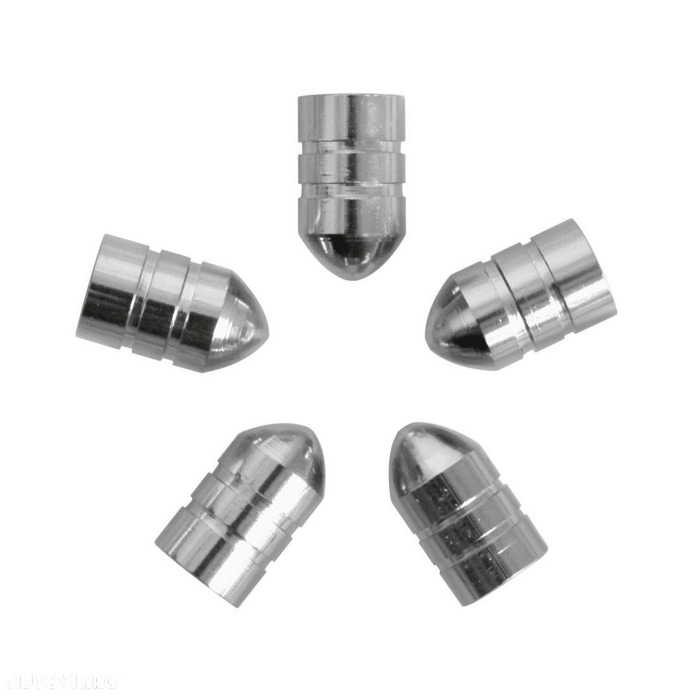 Set capacele auto Carpoint pentru ventil tip glont culoare Silver, 5 buc. - 2