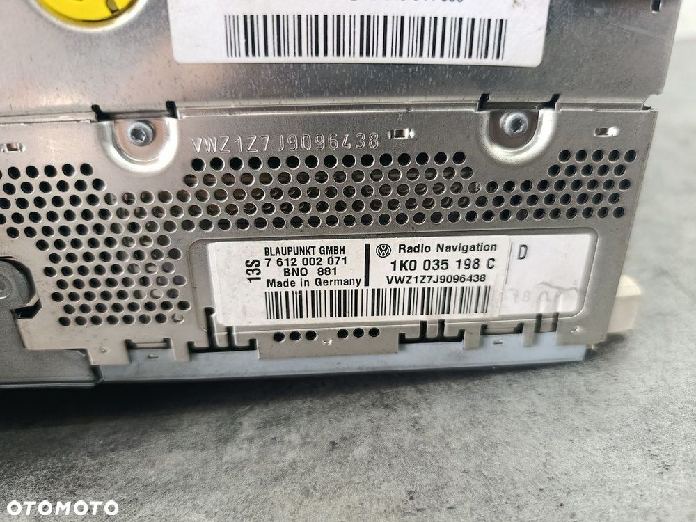 RADIO FABRYCZNE VW GOLF PLUS I 1K0035198C 7612002071  BLAUPUNKT - 8