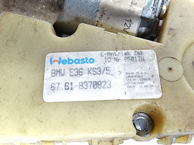 BMW 3 E36 Silniczek Silnik Mechanizm Szyberdach Przekładnia Elektryczna Dachu Szyberdachu  67618370823 8370823  SWF404185  404323 - 3