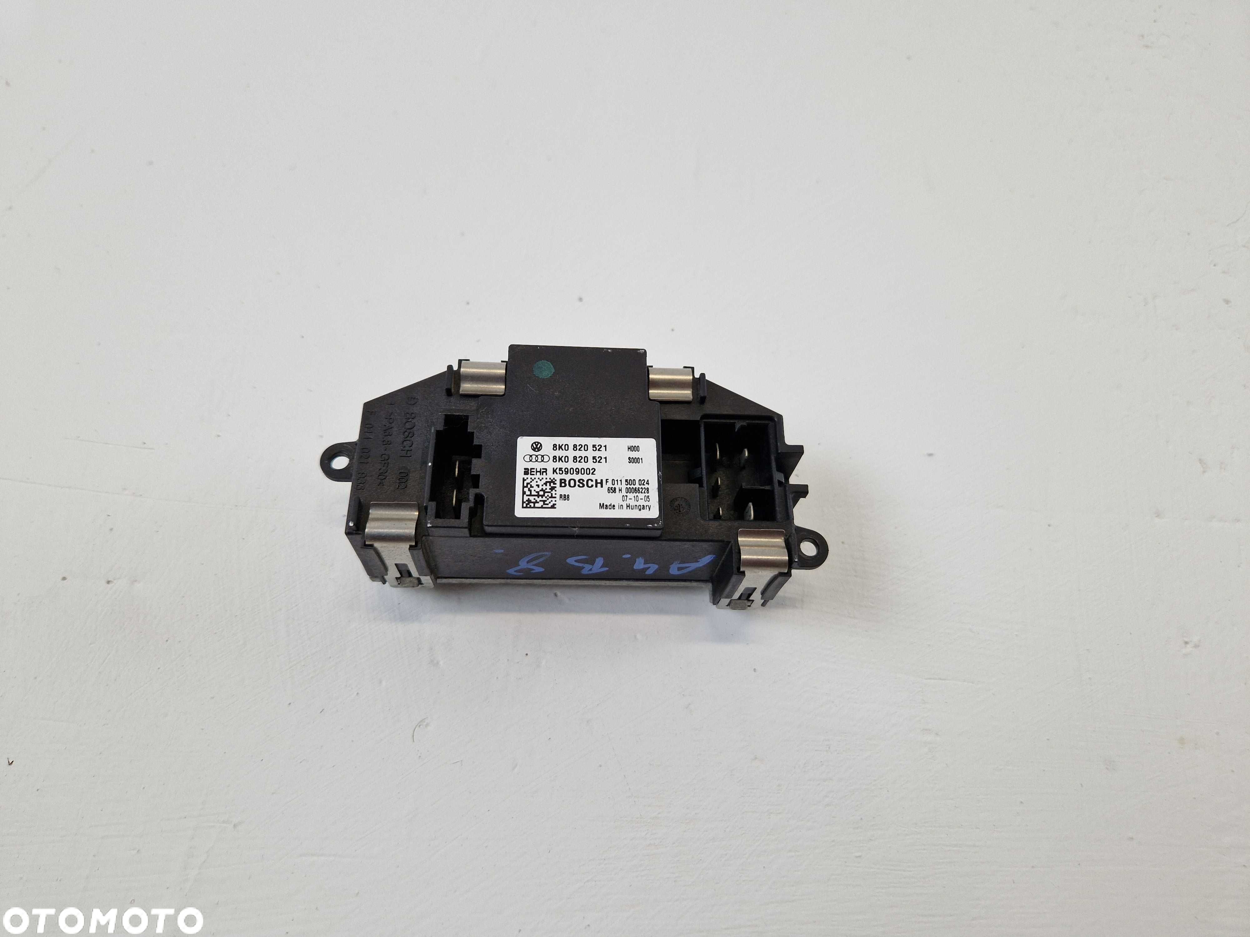 Opornik Rezystor Dmuchawy Nawiewu Audi A4 B8 A5 8T Q5 8R Oryginał - 1