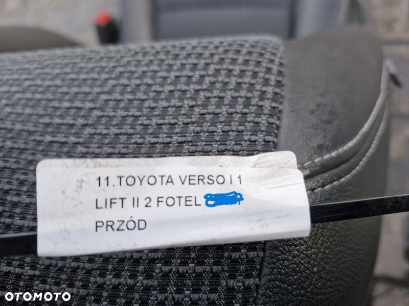 toyota verso i 1 lift fotel pasażera prawy przód przedni półskóra - 7