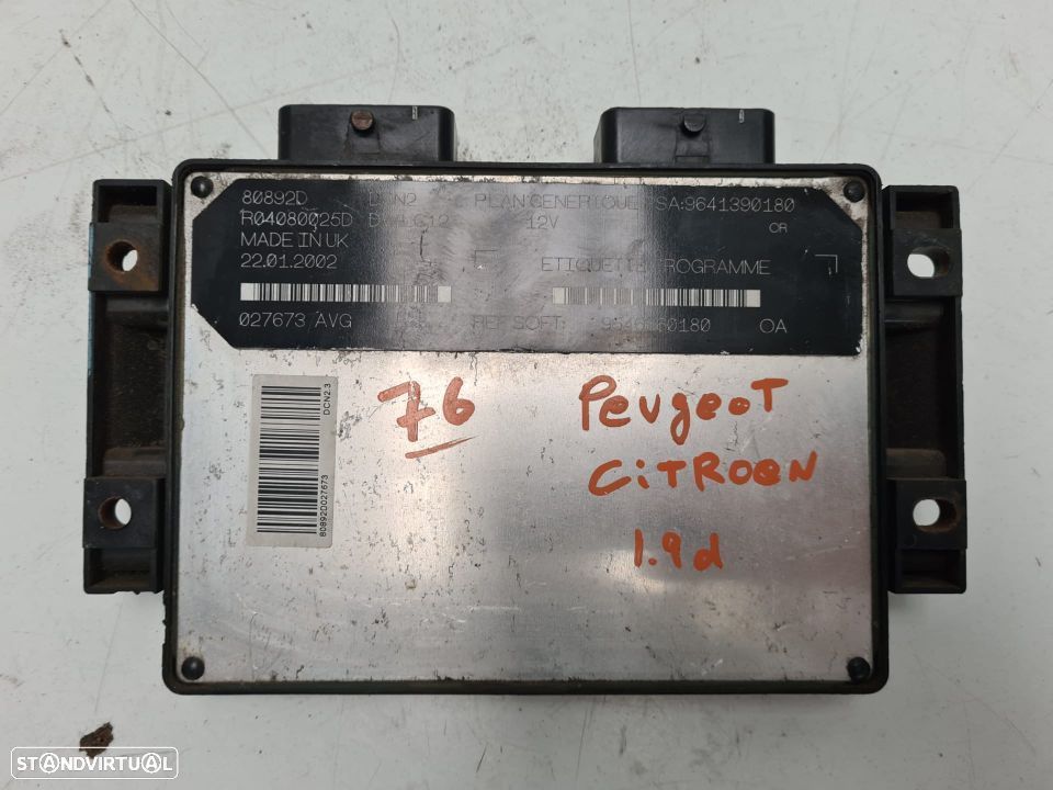 PEUGEOT PARTNER 1.9D | CENTRALINA | Ref: 80892D - R04080025D; - 2