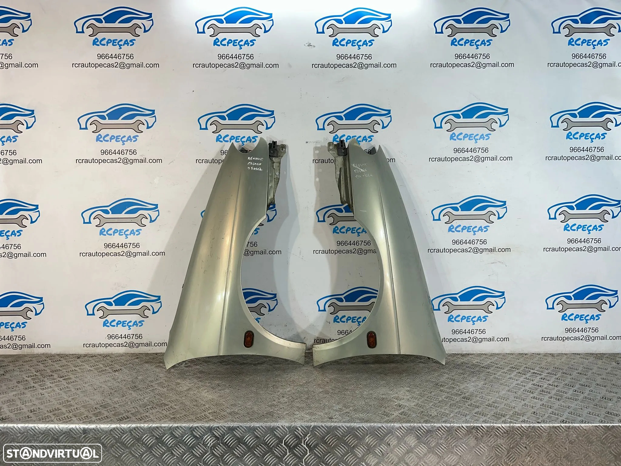 .Conjunto Guardalamas Frente Frontal Esquerdo Direito Original Renault Megane 1 MK1 Fase 2 1999 - 2003 - 2