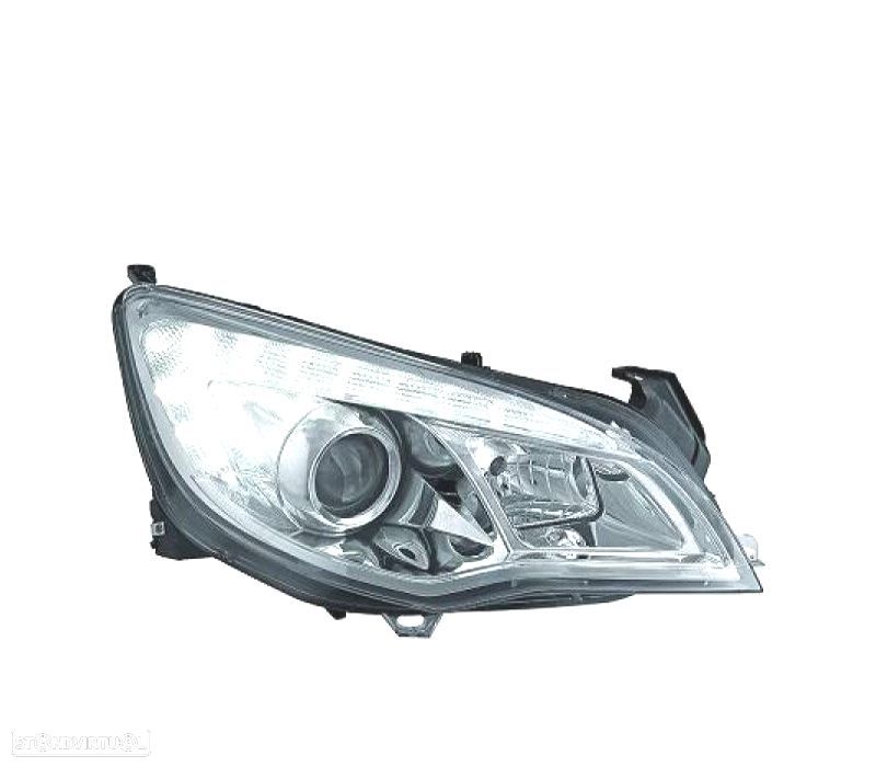FARÓIS FRONTAIS PARA OPEL ASTRA J 09-15 FUNDO CROMADO - 1