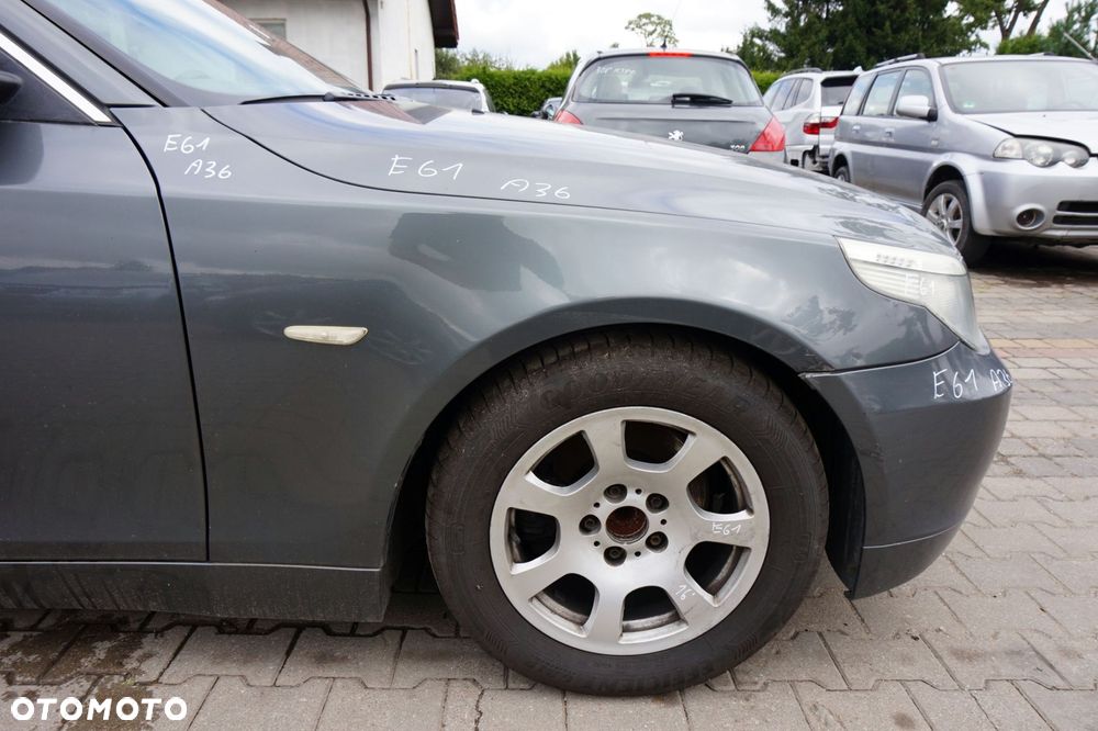 MASKA ZDERZAK BŁOTNIKI LAMPY 5 E61 A36 XENON ADAPTVE SPRYSKI  BMW 2003-2007 SZARY TITANGRAU PRZÓD KOMPLETNY - 20