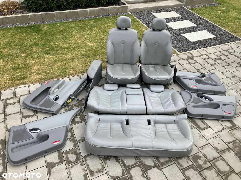 FOTELE SKÓRA REANULT LAGUNA II ELEKTRYKA KANAPA PODGRZEWANE  BOCZKI SZARA SKÓRA ROLETY - 3