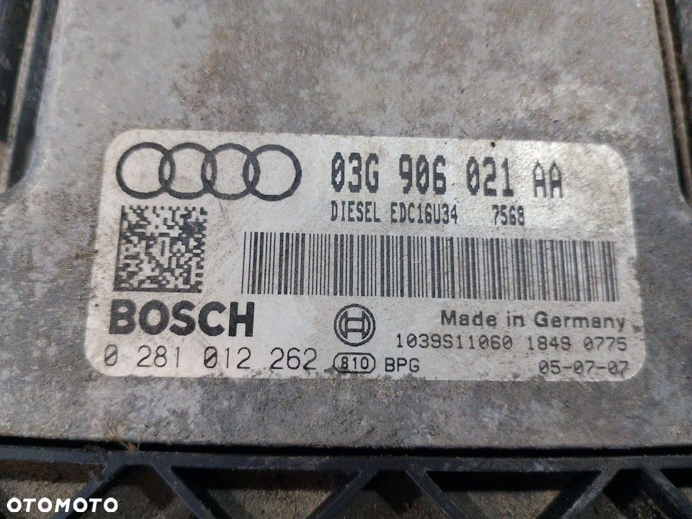 KOMPUTER, STEROWNIK AUDI A3 ( 8P1 ) 03G906021AA   0281012262 2.0 TDI - 4