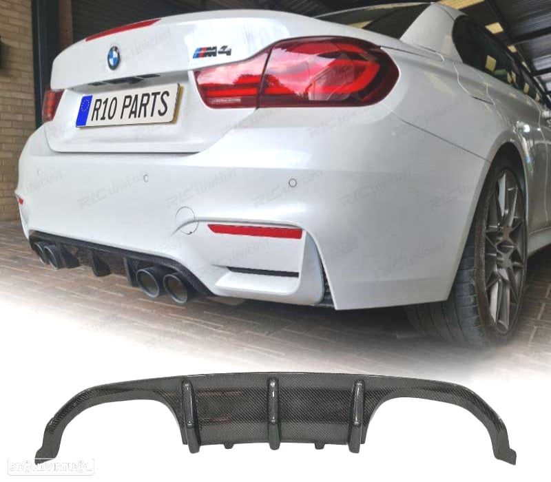 DIFUSOR TRASEIRO BMW F80 F82 F83 LOOK M4 CARBONO - 1