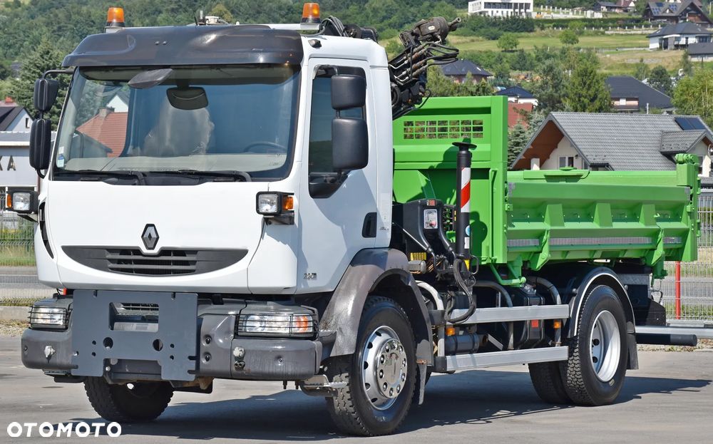 Renault MIDLUM 220 * WYWROTKA 3,80m + HIAB 077 B-2 DUO * STAN BDB - 5