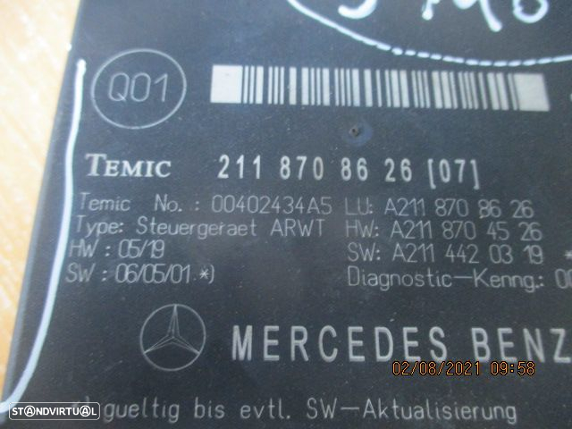Modulo 2118708626 MERCEDES W211 SW 2006 Módulo De Controle De Liberação De Tronco - 2
