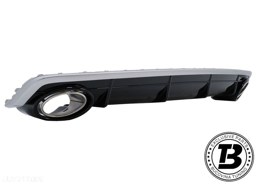 Difuzor Bara Spate cu Ornamente compatibil cu Audi Q7 4M S-Line RSQ7 Design - 4