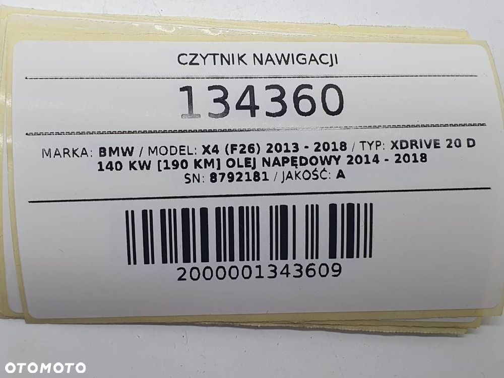 RADIO CZYTNIK NAWIGACJI BMW X4 F26 8792181 - 5