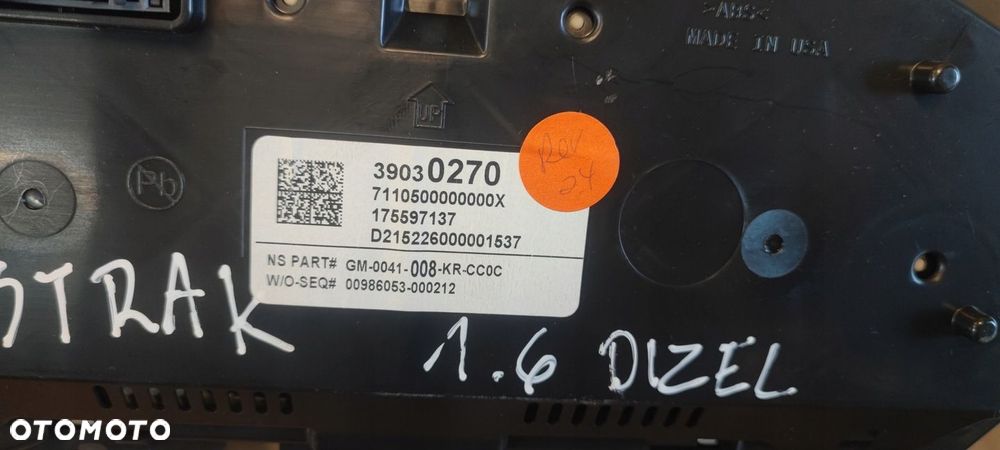 OPEL ASTRA V K ZESTAW STARTOWY IMMO START STOP KEYLESS 1.6 CDTI B16DTH - 3