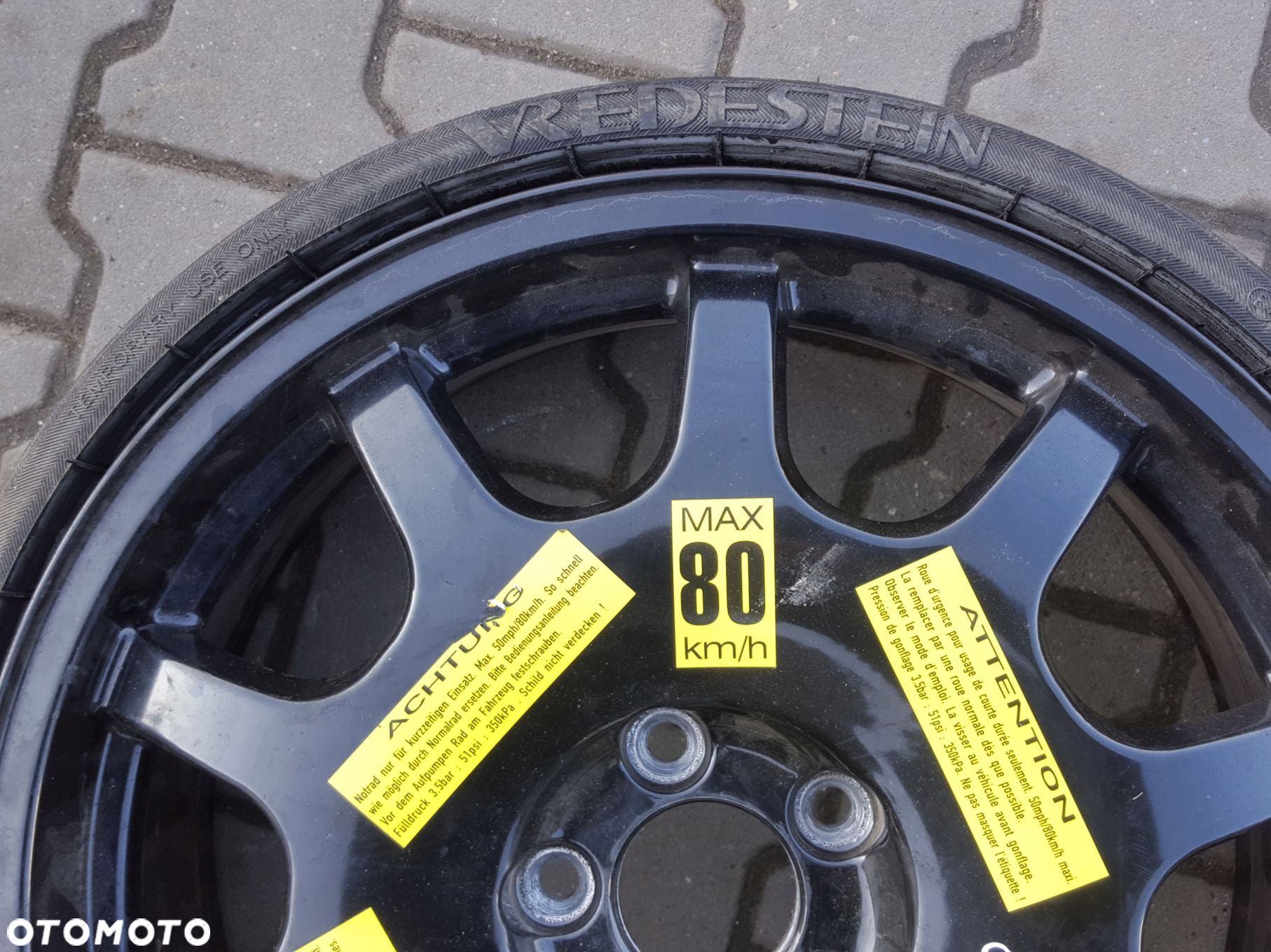 AUDI A4 B8 08-16r ALLROAD KOŁO DOJAZDOWE 19 5X112 LEWAREK - 4