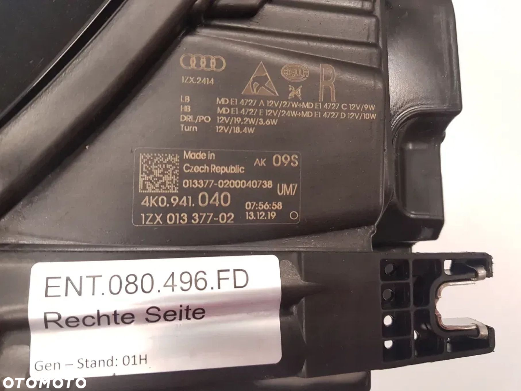 Lampa reflektor prawy przód full led AUDI A6 C8 EUROPA 4K0941040 - 10
