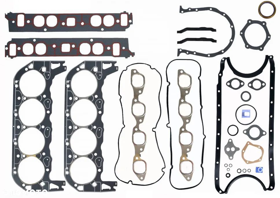 KOMPLET USZCZELEK SILNIKA USZCZELKI USZCZELKA POD GLOWICE GLOWICY KOLEKTORA SSACEGO WYDECHOWEGO MISKI OLEJOWEJ POKRYWY ZAWOROW CHEVROLET GMC 7.4 V8 G30 G3500 VAN VANDURA P3500 V3500 R3500 V3500 P30 - 1