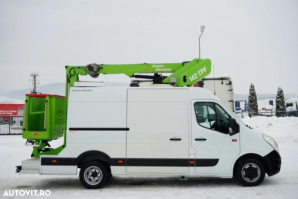 Renault MASTER / AERIAL / Platformă de lucru aeriană Elevateur 142 TPF - 14 m / MAX 265 kg / TABLĂ / - 10