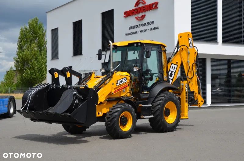 JCB WYNAJEM DŁUGOTERMINOWY 3CX AEC 2024r KLIMA, SZYBKOZŁĄCZE, 3 ŁYŻKI, UCHYLNA SKARPÓWKA - 1
