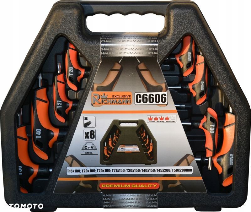 KLUCZE TORX UCHWYT TYP T T15 - T50 MM 8 EL - 1