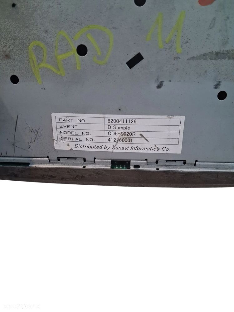 RADIO RENAULT VEL SATIS 8200411126 - 2