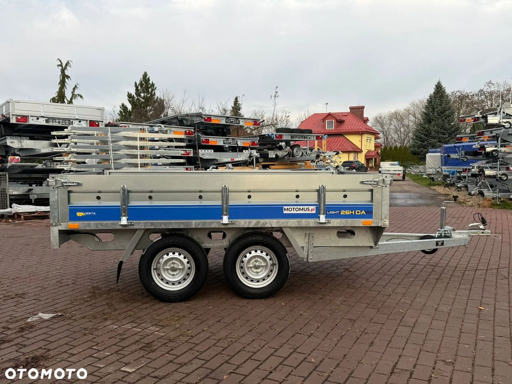 Inny Przyczepa Vesta 26HDA Hochlader  DMC 750 kg 260x150x38 2 osie spawana rama koła pod spodem - 8