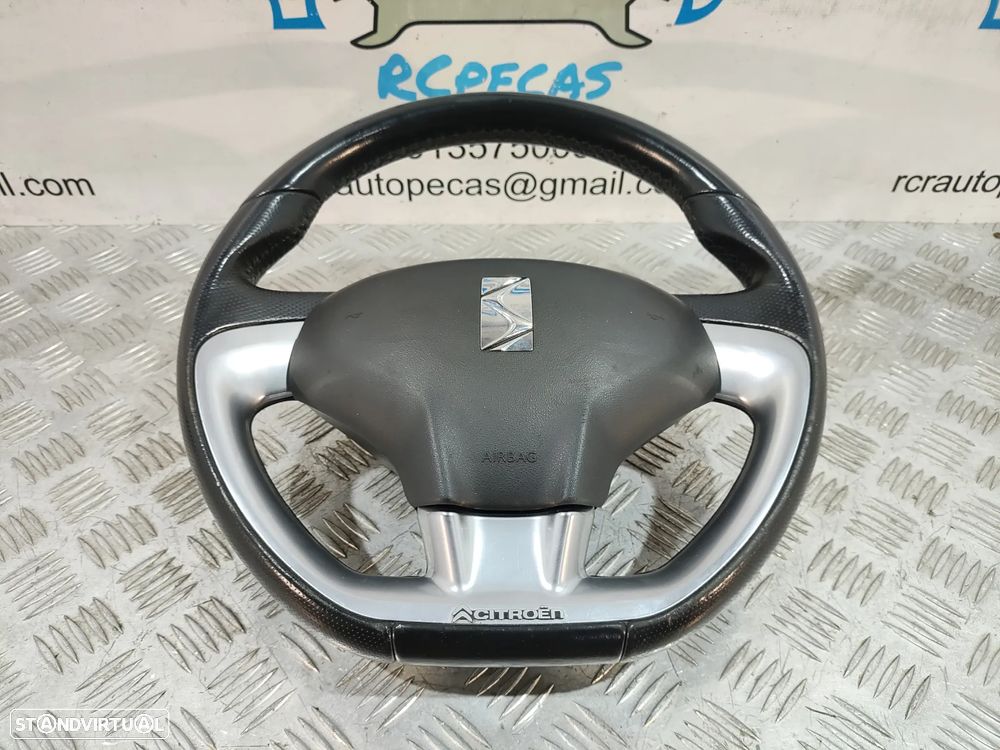 VOLANTE GUIADOR COMPLETO ORIGINAL CITROEN DS3 DS 3 96883081ZD PELE AIRBAG - 10