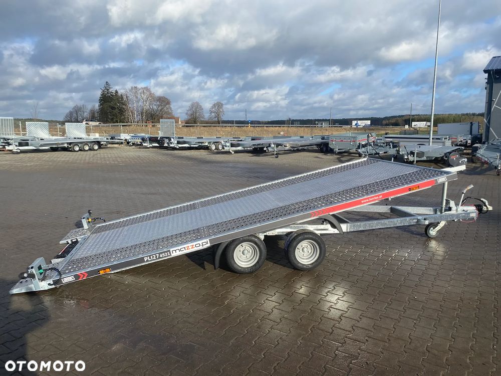 Lorries DOSTAWA! Przyczepa Laweta PLI27-4521 wym. 450x201cm Przyczepa do przewozu aut, UCHYLNA! Zintegrowane najazdy, FULL LED, 2 osie, podłoga aluminiowa DMC 2700kg - 22