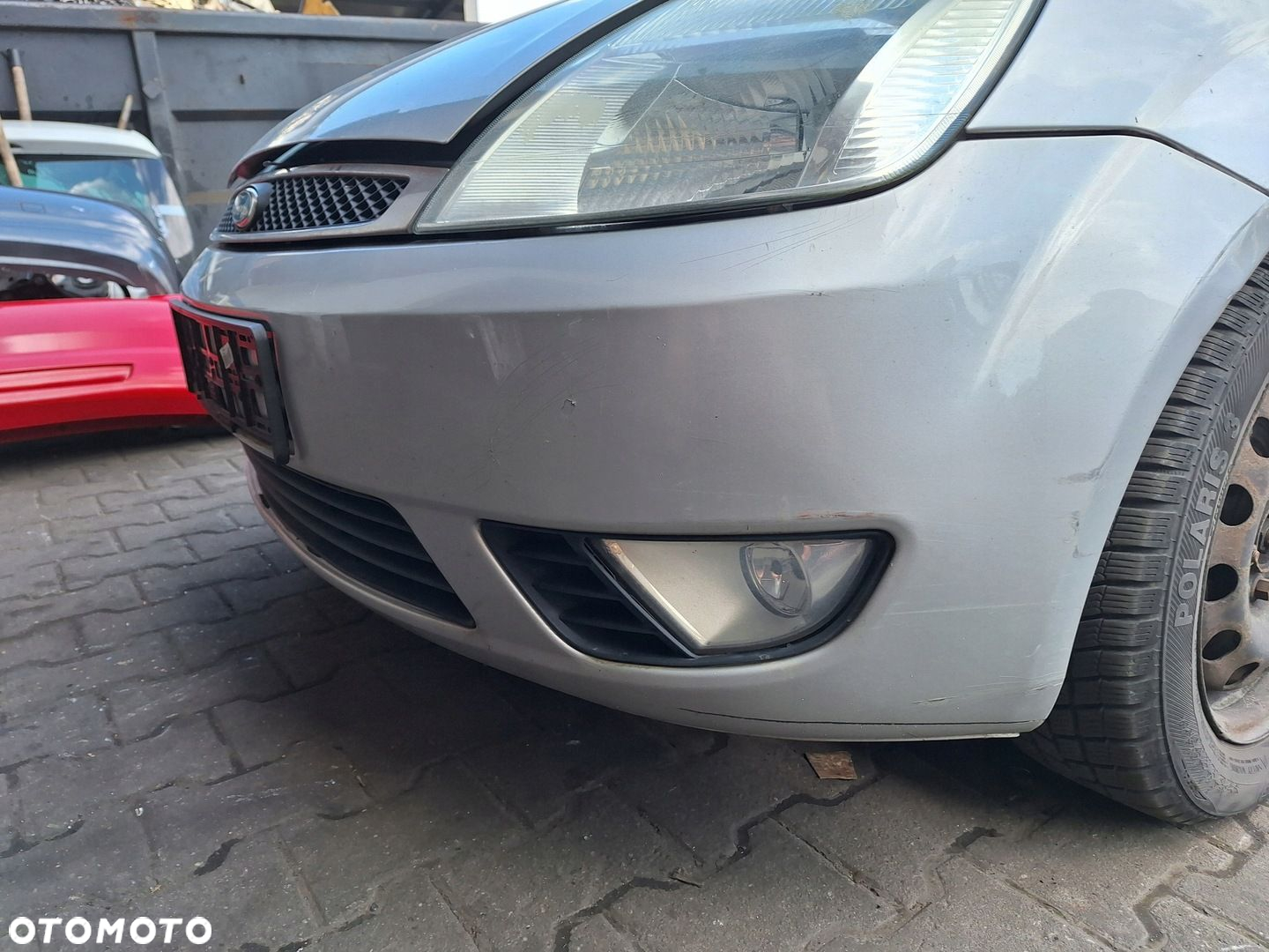 FORD FIESTA 5 V MK6 JH SREBRNY HALOGENY ZDERZAK PRZÓD 02-05 LAKIER 62 - 15