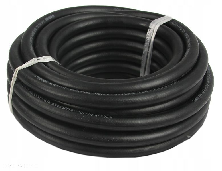 MAR-POL WĄŻ CIŚNIENIOWY ELASTYCZNY GUMOWY 10x17mm 20M SZYBKOZŁĄCZKI M82107 - 3