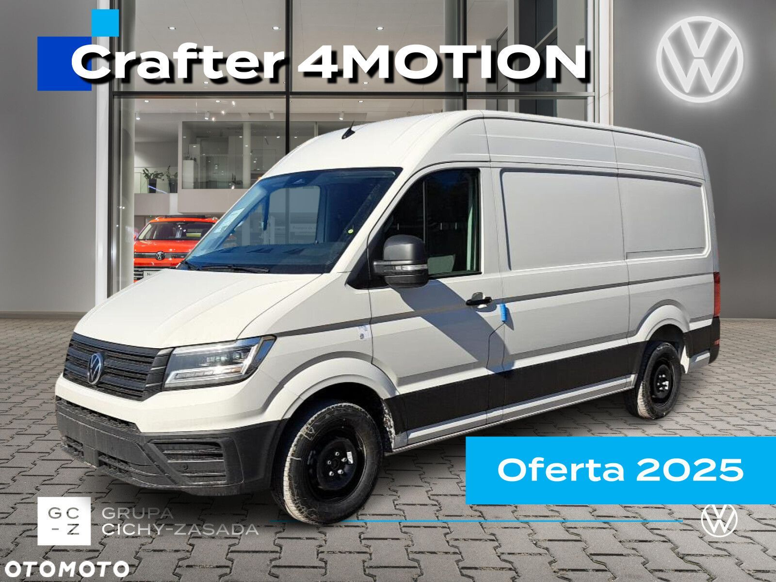 Volkswagen Crafter 35 Furgon z wysokim dachem silnik: 2,0 l EU6 SCR 177 KM / skrzynia biegów: 4MOTION automatyczna 8-biegowa rozstaw osi: 3640 mm - 1