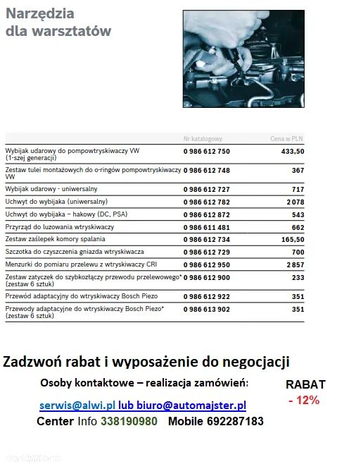 Dci 700 Bosch 0 683 725 001 tester wtryskiwaczy Kodowanie - 25