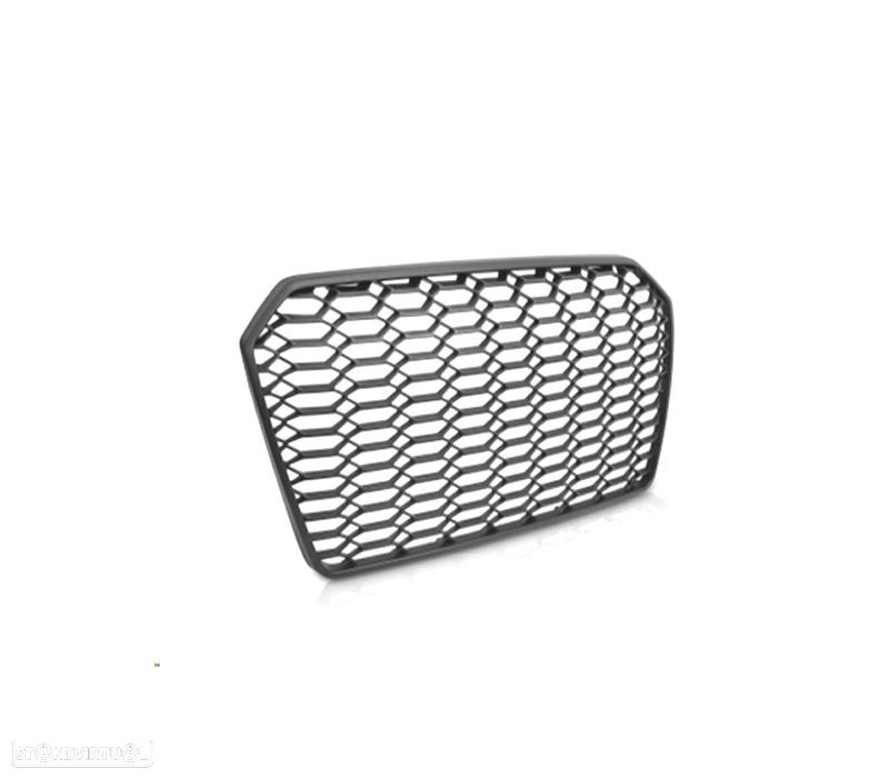 GRELHA AUDI A6 C7 4G 14-18 LOOK RS6 2020 PRETO MATE - 2