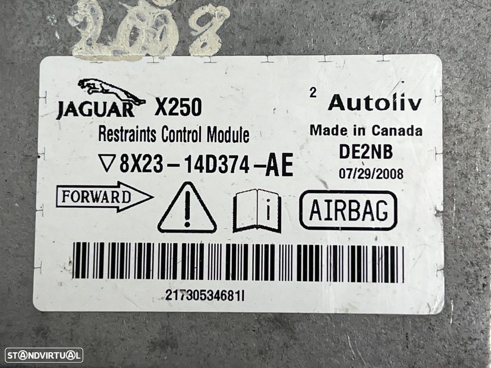 Centralina airbag Usado JAGUAR XF (X250) REF. 8X2314D374AE - 3