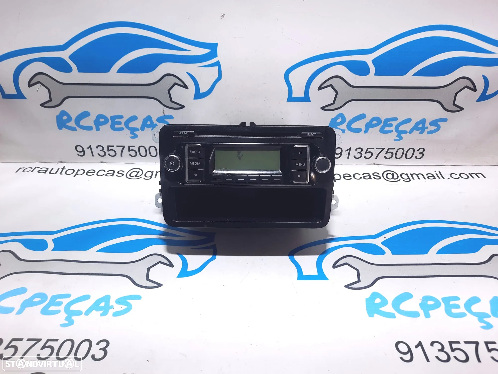 RÁDIO AUTO RÁDIO DISPLAY CD ORIGINAL VOLKSWAGEN VW GOLF VI MK6 PASSAT B6 GOLF V MK5  COMPARTIMENTO GAVETA 1KO035156B - 5