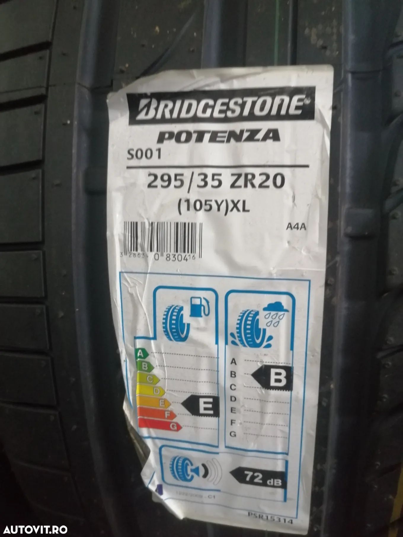 Anvelope noi vara 295/35 ZR20 BRIDGESTONE POTENZA S001 105Y XL - 1