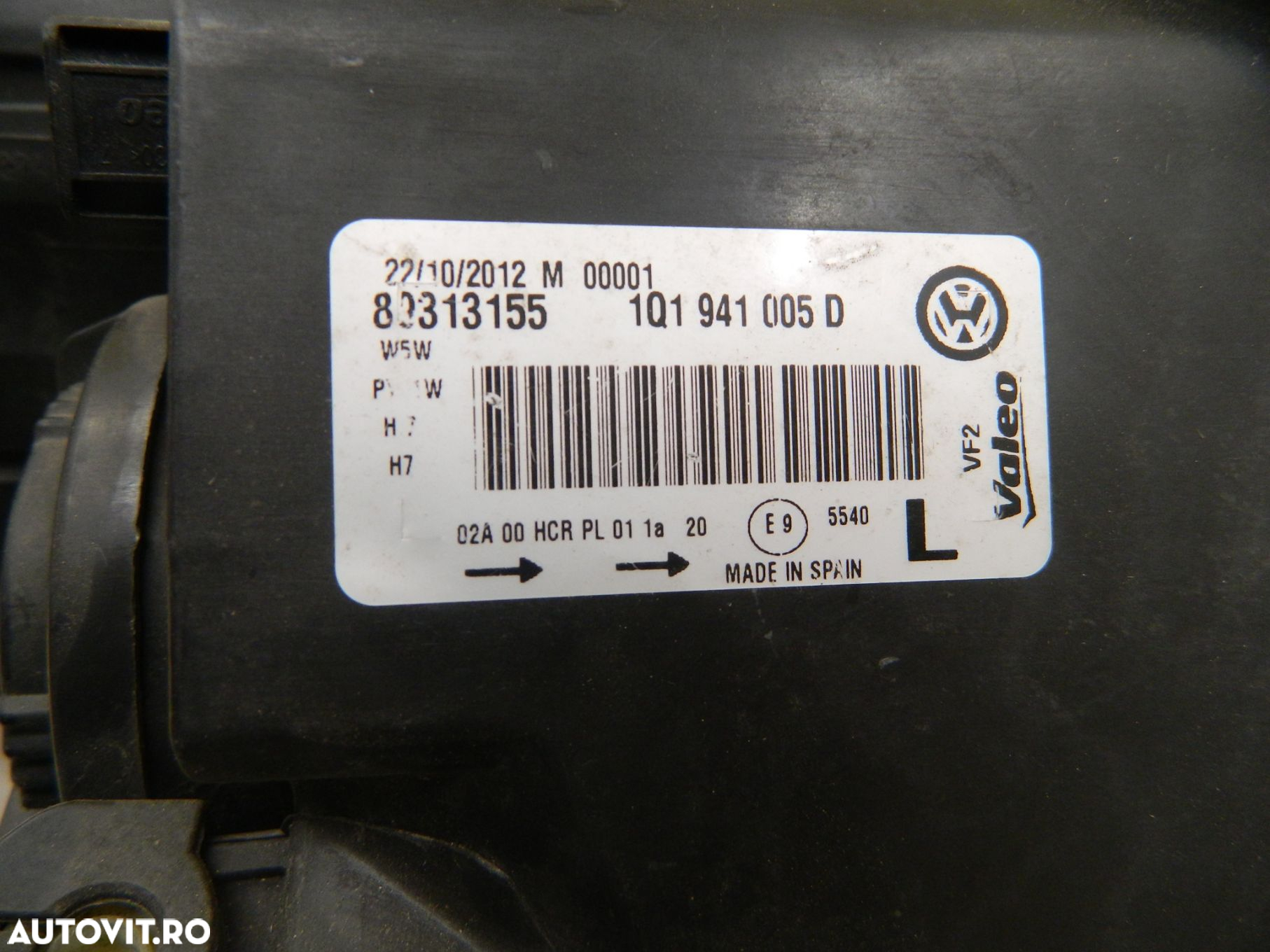 Far stanga VW Eos Halogen, 2006, 2007, 2008, 2009, 2010, cod origine 1Q1941005D. - 10