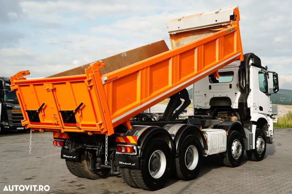Mercedes-Benz AROCS 3243 / 8x4 / BASCUNĂ CU 2 LATE / MEILLER / BASCUNĂ HIDRAULICĂ / BORDMATIC / AUTOMATĂ / EURO 6 - 5